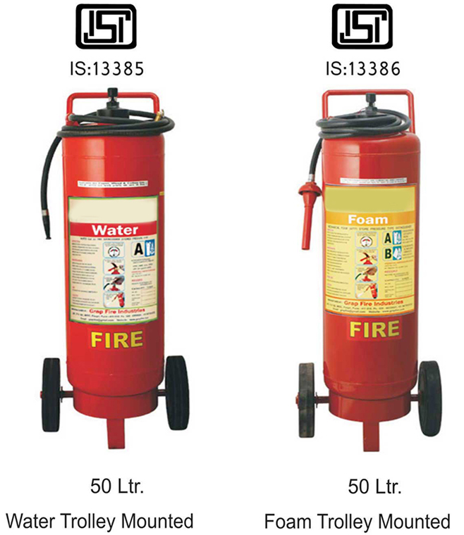 water and foam Trolly mounted